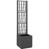  Vrtni saksija s rešetkom Tamnosiva 36 x 36 x 140 cm PP | shoptok.hr