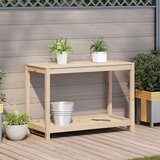  Miza za sajenje s polico 108x50x75 cm trdna borovina | Shoptok.si