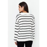 Trendyol Black Super Oversize Striped Knitwear Sweater | shoptok.hr