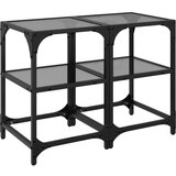  The Living Store Klubske mizice s črno stekleno površino 2 kos 30x30x45 cm jeklo - Klubska Mizica, (21496417) | Shoptok.si