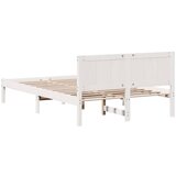  Krevetna konstrukcija Bijelo 120 x 200 cm Čvrsto borovo drvo Bijela 125.5 x 205.5 x 74 cm | Shoptok.si
