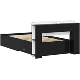  Okvir kreveta s pohranom Crna 75 x 190 cm Konstruirano drvo - Crna 75 x 190 cm bez središnje police | shoptok.hr