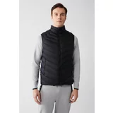 Avva Men's Black Puffer Vest Goose Feather Water Repellent Windproof Comfort Fit Relaxed Fit