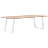 vidaXL noge za jedilno mizo u-oblika 2 kosa bela 80x(72-73) cm jeklo | Shoptok.si