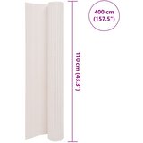 Dvostrana vrtna ograda 110 x 400 cm bijela | shoptok.hr