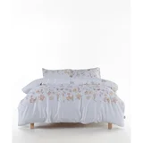 Bela enojna posteljnina iz bombažnega satena 140x200 cm Ivory Garden Floral –