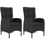  3-dijelni vrtni bistro set od poliratana i stakla crni | shoptok.hr