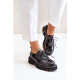 ARTIKER Lacquered Women's Laced Shoes Black | Shoptok.si