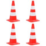 vidaXL Odsevni prometni stožci 4 kosi rdeči in beli 50 cm Cene