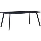  Blagovaonski stol crni 160 x 80 x 75 cm od kaljenog stakla | shoptok.hr