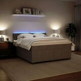  Krevet s oprugama i madracem svjetlosivi 180x200 cm baršunasti | shoptok.hr