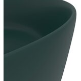  Luksuzni okrugli umivaonik mat tamnozeleni 40 x 15 cm keramički | shoptok.hr