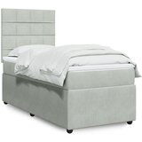 Maison Chic Box spring postelja - Vzmetna postelja z vzmetnico svetlo siva 90x200 cm žamet SL23242, (21890171) | Shoptok.si