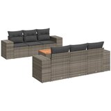  The Living Store Vrtna sedežna garnitura 7-delna z blazinami siv poli ratan - Vrtna Sedežna Garniture, (21464770) | Shoptok.si