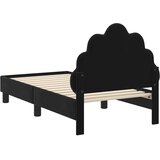  Okvir kreveta za malu djecu s naslonom Crna 70 x 140 cm Baršun | shoptok.hr