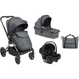 Kikka Boo kolica KARA grey set 3in1 sa tvrdom korpom i autosedištem I-PRIME I-SIZE black Cene