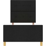  Črna postelja 100x200 cm iz tkanine, (22049513) | Shoptok.si