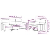  2-dijelni set sofa s jastucima smeđi od tkanine | Eponuda.ba