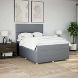  Krevet box spring s madracem svjetlosivi 140x200 cm od tkanine | shoptok.hr
