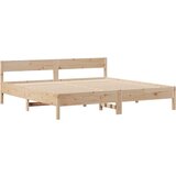 vidaXL Krevet s regalom za knjige bez madraca 180x200 cm od borovine | shoptok.hr