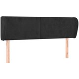  Vzglavje z ušesi črno 147x23x78/88 cm žamet, (20952440) | Shoptok.si