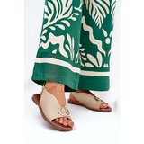 Boto Flat elegant sandals with decoration beige Iseliria | Shoptok.si