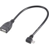 Renkforce USB kabel USB 2.0 USB-mikro-B vtič\, USB-A vtičnica 0.10 m črna z OTG funkcijo\, pozlačeni konektorji RF-4080777, (20416313) Cene