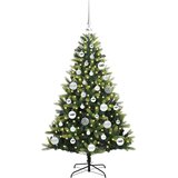 vidaXL Umjetna zložljiva božićna jelka 150 LED Zelena 120 cm PVC in PE | Shoptok.si