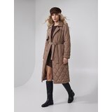 Sinsay Prošiveni kaput s ovratnikom i remenom | shoptok.hr