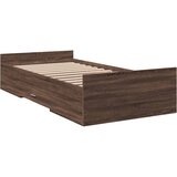  Okvir za krevet s uzglavljem smeđa boja hrasta 100x200cm drveni | Eponuda.com