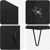  Kreveta Crni hrast 90 x 32,5 x 80 cm Konstruirano drvo | shoptok.hr