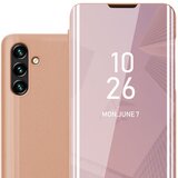 Cadorabo CARE, združljiv s Samsungom v Kunzit Pink - prozorno za zaščito z ogledalom z zrcalo z funkcijo stojala 360 stopinj zaščita, (20587761) Cene