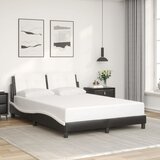  Okvir kreveta s LED-om bez madraca Zadar crno-bijeli 140 x 190 cm | shoptok.hr