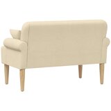  Ljubavni kauč s gumbima Krem 120 x 65 x 79 cm Tkanina | Eponuda.com