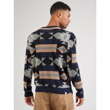anerkjendt Pulover 'SUNE INKA' marine / pegasto siva / pastelno oranžna / črna | Shoptok.si