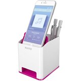 Čaša za olovke pvc četvrtasta wow leitz 53631023 bijela/roza | Shoptok.si