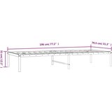 Metalni okvir za krevet crni 75 x 190 cm | shoptok.hr