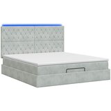  Krevet od pjene s madracem i LED-om Svjetlosiva 160 x 200 cm | shoptok.hr