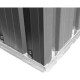 vidaXL Vrtna kućica za pohranu siva metalna 257 x 205 x 178 cm | shoptok.hr