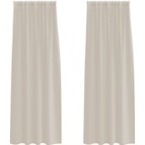 vidaXL Zavjese sa zavjesama 2 pcs Pijesak 140 x 260 cm Poliester | shoptok.hr