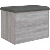  Klupa za cipele siva boja hrasta 62x42x45 cm konstruirano drvo | shoptok.hr