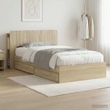  Okvir kreveta s pohranom s ladicama Hrast sonoma 100 x 200 cm | shoptok.hr