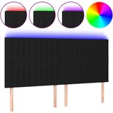 Maison Chic led posteljno vzglavje - vzglavna omarica - nočna omarica črno 180x5x118/128 cm blago, (21713069) Cene