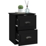  Zidni noćni ormarići 2 kom Crna 41,5x36x53 cm | shoptok.hr