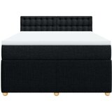 vidaXL Box spring postelja z vzmetnico črna 160x200 cm blago | Shoptok.si