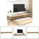 The Living Store Stojalo za zaslon sonoma hrast 100x24x13 cm inženirski les - Stojalo Za Zaslon, (21738378) | Shoptok.si