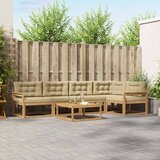  Set vanjskih sofa 6 kom. Bijela i bež Poliester | shoptok.hr