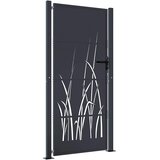  Vrtna vrata antracit 100x175 cm dizajn s čeličnim travom | shoptok.hr