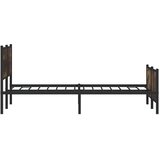 Metalni okvir kreveta bez madraca boja hrasta 200x200 cm | shoptok.hr