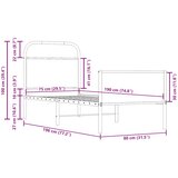  Okvir kreveta bez madraca boja hrasta sonome 75 x 190 cm drveni | shoptok.hr